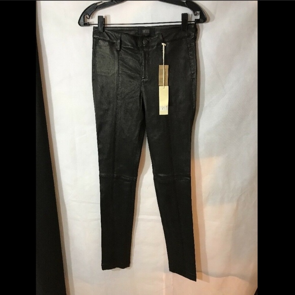 NWT $798 Diesel Women's 'L-Rimmon' Genuine Leather Pants Black‎ [SZ 25 ] - Picture 2 of 8